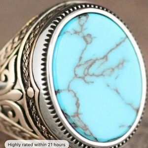 NWT Turquoise Silver Ring, Size 7